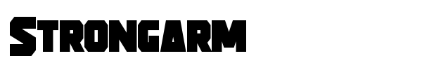 Strongarm font preview